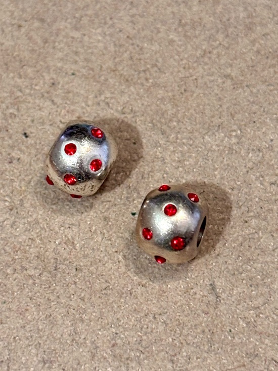 Brighton Jewelry - Two Brighton Dottie mini beads Bright red crystals Fit MINI holders ONLY Retired